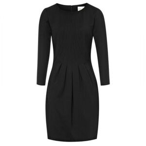 Reiss Black Long Sleeve Sheath Dress